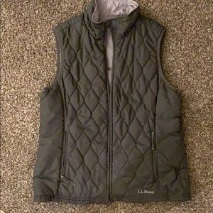 LL Bean gray reversible vest